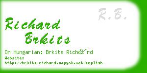 richard brkits business card